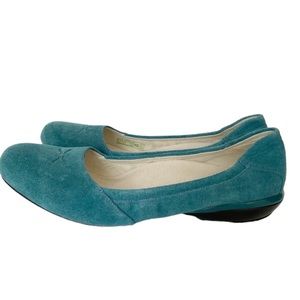 KURU Deep Teal Ballet Flats Size 10 NWOT